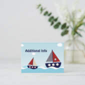 Carte D'accompagnement Bateau nautique Informations supplémentaires Insér (Debout devant)