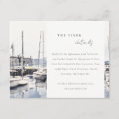 Carte D'accompagnement Bateaux côtiers à Harbour Seascape Détails du Mari (Devant)