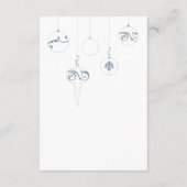 Carte D'accompagnement Bauble de Noël Ornements Bleu d'hiver (Dos)