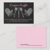 Carte D'accompagnement BBQ Baby shower rose Tickets de rabat (Devant / Derrière)