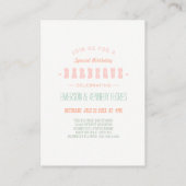 Carte D'accompagnement BBQ D'ÉTÉ Fleur vintage (Dos)