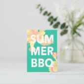 Carte D'accompagnement BBQ d'été floral clair (Debout devant)