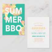 Carte D'accompagnement BBQ d'été floral clair (Devant / Derrière)