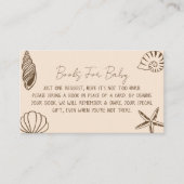 Carte D'accompagnement Beach Baby Shower Book For Baby Request (Devant)