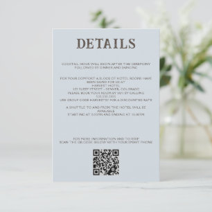 Carte D'accompagnement Beach Couple QR Code et détails