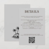 Carte D'accompagnement Beach Couple QR Code et détails (Devant / Derrière)