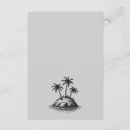 Carte D'accompagnement Beach Couple QR Code et détails (Dos)