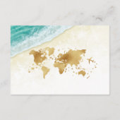 Carte D'accompagnement Beach Destination Passport Compass Code QR Détails (Dos)