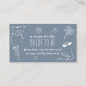 Carte D'accompagnement Beach Doodle Share a Recipe Bridal Shower  (Devant)