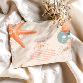 Carte D'accompagnement Beach Seashells Livres élégants pour bébé