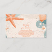 Carte D'accompagnement Beach Seashells Livres élégants pour bébé (Devant)