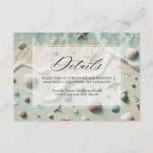 Carte D'accompagnement Beach Seaside Destination Wedding Détails (Devant)