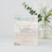 Carte D'accompagnement Beach Seaside/Oceanside Détails sur le Mariage (Debout devant)