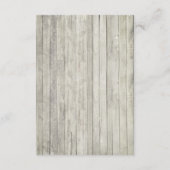 Carte D'accompagnement Beach String Lights Rustic Wood Wedding Réception (Dos)