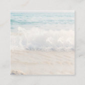 Carte D'accompagnement Beach Sunset Seaside Wedding Scan Code RSVP (Dos)