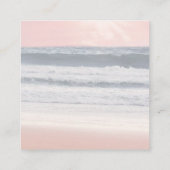 Carte D'accompagnement Beach Sunset Seaside Wedding Scan Code RSVP (Dos)