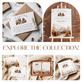 Carte D'accompagnement Bear Adventure Fall Mountains Baby shower neutre