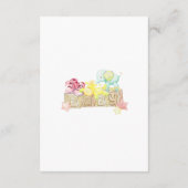 Carte D'accompagnement Bear Baby shower Girl Books For Baby (Dos)