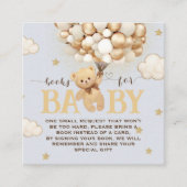 Carte D'accompagnement Bear Balloon Blue Book Demande (Devant)