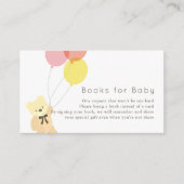 Carte D'accompagnement Bear & Balloons Baby shower rose Demande de réserv (Devant)