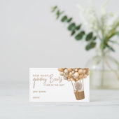 Carte D'accompagnement Bear Balloons Modern Baby shower jeu de devis (Debout devant)