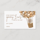 Carte D'accompagnement Bear Balloons Modern Baby shower jeu de devis (Devant)