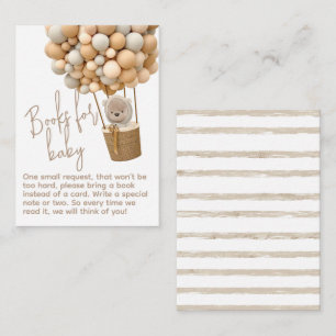 Carte D'accompagnement Bear Balloons Moderne Baby shower neutre genre