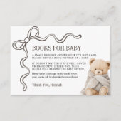 Carte D'accompagnement Bear Books for Baby Card (Devant)