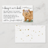 Carte D'accompagnement Bear Bring a Book (Devant / Derrière)