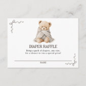 Carte D'accompagnement Bear Diaper Raffle Card  (Devant)