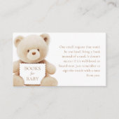 Carte D'accompagnement Bear Genre Neutral Livres pour bébé (Devant)