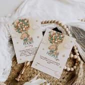 Carte D'accompagnement Bear Green Balloons Livres pour bébé