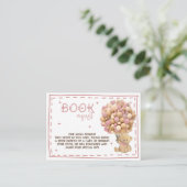 Carte D'accompagnement Bear Pink Balloons Livres pour bébé (Debout devant)
