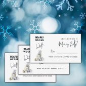 Carte D'accompagnement Bearly Wait Bear Devinez quelle est la taille du j