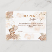 Carte D'accompagnement Bearly Wait Boho Ours ballons Diaper Raffle (Devant)