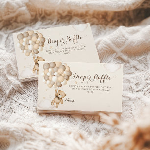 Carte D'accompagnement Bearly Wait Brown Bear Balloon Baby shower