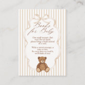 Carte D'accompagnement Bearly Wait Elegant Baby Shower book request (Devant)
