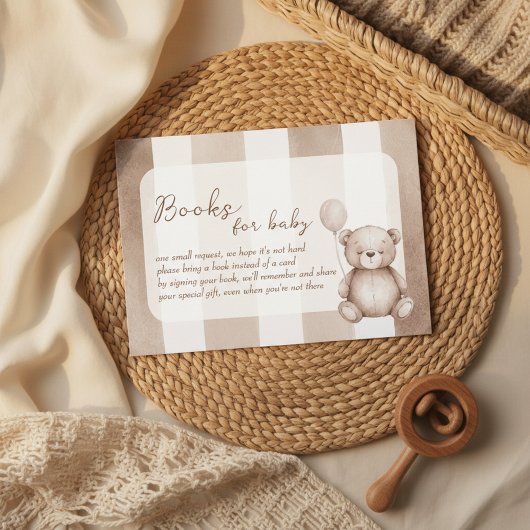 Carte D'accompagnement Bearly Wait Neutral Teddy Baby Shower