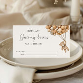 Carte D'accompagnement Bearly Wait Teddy Balloon Guess Jeu