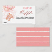 Carte D'accompagnement Bearly Wait Teddy Bear Pink Diaper Raffin (Devant / Derrière)