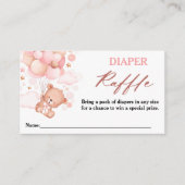 Carte D'accompagnement Bearly Wait Teddy Bear Pink Diaper Raffin (Devant)