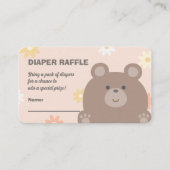 Carte D'accompagnement Beary Mignonne Baby shower Pois Roses Repas de cou (Devant)
