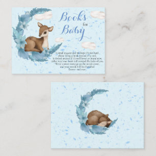 Carte D'accompagnement Beau Bambi & Fleurs Nuages de lune Livres pour béb