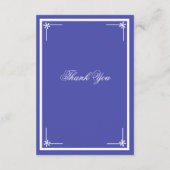 Carte D'accompagnement Beau Bleu Élégant Script Mariage classique RSVP (Dos)