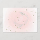 Carte D'accompagnement Beau éléphant, Nuage, Baby shower des étoiles (Dos)