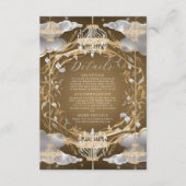 Carte D'accompagnement Beau Mariage opulent or et cristaux (Devant)