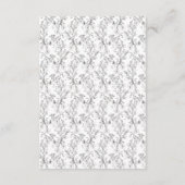 Carte D'accompagnement Beau Monogramme Floral Mariage de couronne dessiné (Dos)