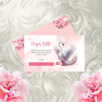 Beau Swan Baby shower Floral Déchets Raffle