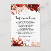 Carte D'accompagnement Beauté rustique Floral Informations Mariage fronti (Devant)