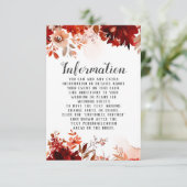 Carte D'accompagnement Beauté rustique Floral Informations Mariage fronti (Debout devant)